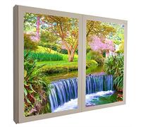 Ccretroiluminados Cascada de Otoño Cuadros Ventanas Falsas Retroiluminadas Metacrilato Multicolor 60 x 80 x 6.5