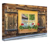 CCRETROILUMINADOS Cuadro Retroiluminado Ventana con Flores