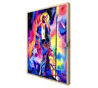 Ccretroiluminados Michael Jackson Cartel de Madera con Luz Leds, Metacrilato, Multicolor, 80 x 60