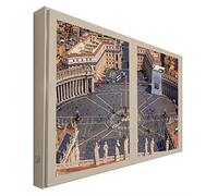 Ccretroiluminados Plaza de San Pedro Roma Ventanas Falsas Cuadros Decorativos Iluminada, Metacrilato, Multicolor, 80 x 80