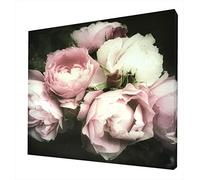 Ccretroiluminados Ramo de Rosas Cuadro Iluminados con Leds, Metacrilato, Multicolor, 60 x 60