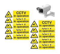 CCT-V En Signo De Funcionamiento - Signo De Videovigilancia 10pc | Cámara En Funcionamiento De La Etiqueta | Área Autoadhesiva Bajo Las Pegatinas De La Cámara | Paneles De Seguridad De Los Propiedad