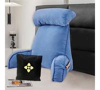 CCTSA Cojin de Lectura con Apoyabrazos y Desmontable Reposacabeza - Almohada de Lectura para Sofa - Cojín de Respaldo en Cama/Sofá/Suelo - Cojín De Apoyo Lumbar para Leer - Juego 75cm X 40cm X 65cm