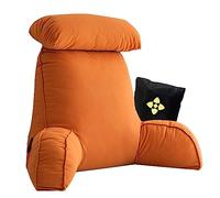 CCTSA Ergonómica Almohada de Lectura con Respaldo,Respaldo de Cama con Cuello Desmontable,Almohada Lectura Cama con Soporte para Brazos,Cojin de Lectura para Jugar,Leer,Mirar Televisión,75x40x58cm