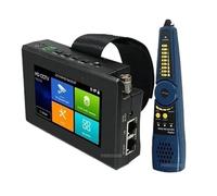 CCTV Tester, Probador CCTV IPC1800SN, 4 pulgadas, 5 en 1, 8MP, TVI, AHD, CVI, probador analógico y cámara IP 4K H.265 con rastreador de Cable, Monitor POE/IP