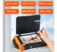 CCTV Tester, Prueba de cámara IP 8K H.265 X9-MOVTADHS Pro 8MP TVI/CVI/AHD/CVBS probador con POE++ potencia máxima 90W batería 7000mAh(X9-AHDS Pro)