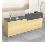 CCUKTFN Mostrador Recepción Moderno en MDF, 100 a 240 cm Mueble de Oficina con Cajón y Estantes Abiertos, Ideal para Tiendas, Salones, Consultorios y Recepciones