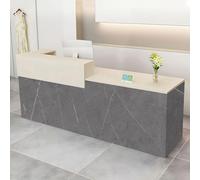 CCUKTFN Mostrador Recepción Moderno en MDF, 100 a 240 cm Mueble de Oficina con Cajón y Estantes Abiertos, Ideal para Tiendas, Salones, Consultorios y Recepciones