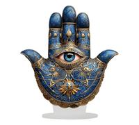 ccuzs 2D Evil Eye Hand Wall Decor, Unique Acrylic Sacred Geometry Wall Art, Lightweight Hand Walls Sculpture, Decorative Spiritual Symbol Wall Art 9.84x8.66 Inches for Walls, Home Decor