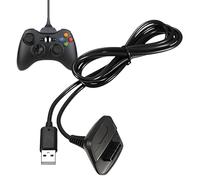 ccuzs 360 Controller Charging Cable, Gamepad Charger Cord, Console Accessory, Fast Data Stable Powers Supply, 10ft Black Cable, Replacement Use for Gamings, Teens, Adults, 1 Piece [video game]