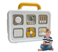 ccuzs Activity Board Toy, Travel Sensory Board, Toddler Busy Set with Safe and Sturdy Materials for Travel, Home Learning, or Skill Development, 9.65x8.46x1.97 Inches