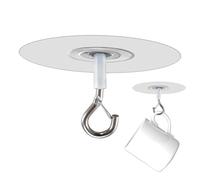 ccuzs Adhesive Ceiling Hook - Self Adhesives Water Resistant Hook for Ceiling | Strong Home Hunging Tool, Ideal for Plants, Wind Chimes, Decorative Lights, Balloons, and Indoor Home Decoration