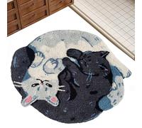 ccuzs Alfombra de baño con diseño de animales, alfombra de baño de gato, alfombra de baño divertida para baño, alfombra de baño lavable a máquina, resistente al agua