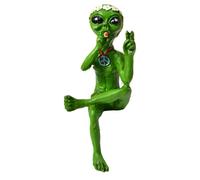 ccuzs Alien Statue - Resin Collectible Tabletop Ornament | Inspired Decorative Figurine Retro Sci Fi Sculpture Desk Display Accent for Car Dashboard, Home, Garden, Halloween Use