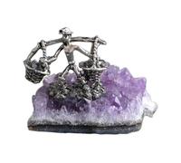 ccuzs Amethyst Figurine - Crystal Ornament Decorative Display | Natural Polished Finish Elegant Energy Accent for Home, Bedroom, Living Room, Bookshelf, Nightstand or Collectors Gift