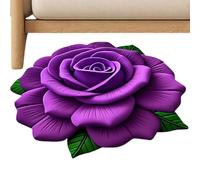 ccuzs Bath Mats for Bathroom, Floral Area Rug, Machine Washable, Soft Non Slip Backing Stylish Home Decor Ideal for Bathroom, Bedroom, Kitchen, Living Room, 23.62x23.62 Inches