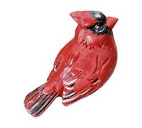 ccuzs Bird Figurines - Red Resin Desk Ornaments Decorative | Bird Statues Artistic Shelf Accent Weather Resistant Finish for Kitchen, Bedroom, Office, House, Garden or Bathroom Decor