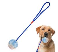 ccuzs Bite Resistant for Rope Ball Dog Toy, Interactive Chew Ball with Rope, Squeaky Training Ball for Small Dogs, Tug Toy for Breed Dogs, Ideal for Fetch and Launcher Use