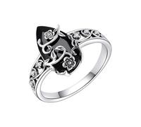 ccuzs Boho Vintage - Rings Retro Flower Finger Jewelry Set | Antique Style Adjustable Band Textured Design Lightweight Statement for Women, Festival, Beach, Travel, Daily Wear or Date Night Use