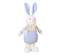ccuzs Bunny Stuffed Animal, Standing Plush Rabbit Doll, Soft Fabric and Decorative Outfit for Spring Home Decor Kitchen Farmhouse Table Easter Display Use, 5.51x2.75x15.74inches