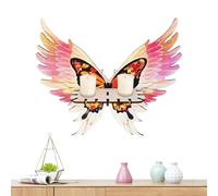 ccuzs Butterfly Wing Corner Shelf, Butterflies Shaped Display Stand, Floating Storage Rack, Boho Home Wall Decor Compact Versatile Portable Ideal for Living Room, Bedroom Material: Wood