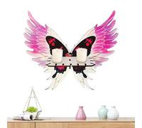 ccuzs Butterfly Wing Corner Shelf, Butterflies Shaped Display Stand, Floating Storage Rack, Boho Home Wall Decor Compact Versatile Portable Ideal for Living Room, Bedroom Material: Wood