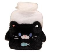 ccuzs Cartoon Animal Hot Water Bottle, Plush Cover Hand and Feet Warmer, Portable Removable Heating Pad, Cute Hot Water Pack for Indoor and Outdoor Use, 7.87x5.91in