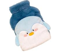 ccuzs Cartoon Animal Hot Water Bottle, Plush Cover Hand and Feet Warmer, Portable Removable Heating Pad, Cute Hot Water Pack for Indoor and Outdoor Use, 7.87x5.91in