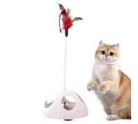 ccuzs Cat Feather Toy, Interactive Suction Cup Toy, Spring Play Teaser, Exercise Training Tool, Boredom Relief Design, Compact Size, Kitten Home Window Perch, 16.3x10.4x10.4cm ABS