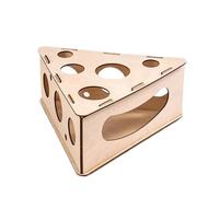 ccuzs Cat Puzzle Box, Interactive Treat Feeder, Wooden Treat Maze, Mental Stimulation Toy, Enrichment Food Dispenser (11.02x11.02x3.94 Inches), for Indoor Cats
