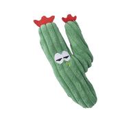 ccuzs Catnip Plush Toy, Cactus Chew Teether, Realistic Soothing Design, Soft Stuffed Doll, Single Pack, for Calming and Mental Stimulation for Indoor Cats, 21x7x2cm 43g Orange Yellow Green