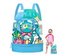 ccuzs Children Cartoon Swimming Bag, Portable Kids Gym Sack, Dry-Wet Separation, Drawstring Sports Backpack, Lightweight Beach & Pool Bag, Cute Design, 11.81x5.12x16.14 Inches