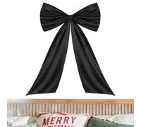 ccuzs Christmas Bow - Large Ribbon Tie for Holiday Wall and Wreath Decor | Soft Fabric with Long Streamers, Oversized Accent Bow for Mantel Staircase Door Fence Photo Backdrop Bedroom Living Room
