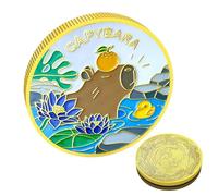 ccuzs Collectible Coin, Animal Souvenir, Metal Keepsake, Cute Design Acrylic Display Case Silver Finish for Collectors, Family Presents, Home Decoration, 0.1 Inches