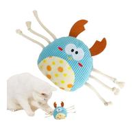 ccuzs Cute Crab Cat Toy with Catnip, Teeth Cleaning Catnip Chew Toy for Kittens, Promotes Healthy Teeth and Mental Stimulation for Indoor Cats, Fun Cat Teething Toy for Playtime
