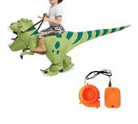 ccuzs Dinosaur Costume Blow Up, Ride on Outfit Design, Inflatable Fun Feature, Lightweight Breathable Fabric, Suitable for Women Men Kids, Perfect Halloween School Theme Park, Ideal Stage Performance