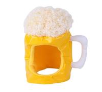 ccuzs Dog Beer Hat, Breathable Beer Cup-Shaped Sun Protection Hat, Summer Pet Cap for Large Dogs & Cats, Comfortable Outdoor Headwear for Pets, 4.33x4.33x7.09in