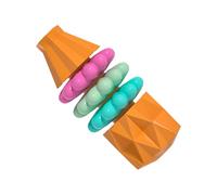ccuzs Dog Chew Toys, Puppy Teething Aid, Vase-Shaped Design, Interactive Boredom Buster, Oral Care Training Tool, 2 Pack, Home, Play, Training Use, 10.5x4.5x4.5cm Orange Blue