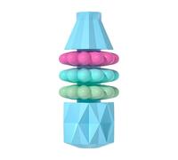 ccuzs Dog Chew Toys, Puppy Teething Aid, Vase-Shaped Design, Interactive Boredom Buster, Oral Care Training Tool, 2 Pack, Home, Play, Training Use, 10.5x4.5x4.5cm Orange Blue