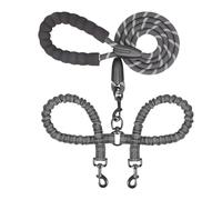 ccuzs Dog Traction Rope, 2 en 1 Puppy Traction Belt, Adjustable Walking Lead, Shock Absorbing Bungee, Rotation Feature, Training Harness for Medium & Large Dogs