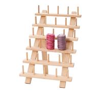 ccuzs Embroidery Thread Rack, Sewing Organizer, Space Saving Design Wooden Construction, Thread Stand Ideal for Crafting, Sewing Crafters, 7.96x6.9x10.64 Inches