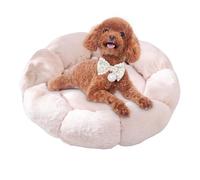 ccuzs Flower Design Soft Cat Bed, Washable Cat Beds for Indoor Cats, Indoor Warm Cat Bed for Winter, Comfortable Calming Cat Bed 19.69x19.69x3.15 Inches for Small Cats and Indoor Dogs (Multicolor)