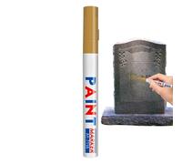 ccuzs Gold Oil Based - Paint Marker Pen Waterproof | Permanent Ink for Tombstone, Repair Illustration, Scrapbooking, Card Making, Ceramic Paper, Tire DIY or Craft Projects