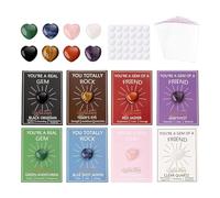 ccuzs Greeting Card Sets - 28 Piece Crystal Gem Cards Classroom Party Favors | Colorful Fun Design Ready to Use Valentines Heart Cards for Birthday Parties Daycare Boys Girls Children