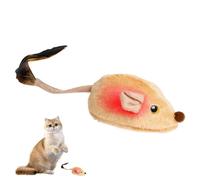 ccuzs Interactive Cat Toy Mice, Automatic Electric LED Sound, Kitten Boredom Engaging Exerciser with Feather Tail, Rechargeable Chasing Game (2.17x1.81x12.99 Inches)