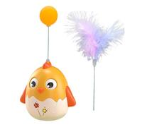 ccuzs Interactive Cat Toys, Teaser Stick Feather & Ball Toy with Bell for Hunting Simulation, Boredom Relief and Exercise Training for Active Cats, Fun Pet Supplies for Playtime and Bonding