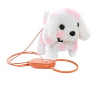 ccuzs Interactive Design Puppy Toy, Walking Dog Stuffed Animal, Good Pets Puppy Toy, Adorable Dog Plush Toy 13x8x15cm for Indoor, Outdoor, Present, Kids, Home, Pink, Brown, Black Color
