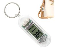 ccuzs Keychain Clock - Silent Electronic Timepiece | Mini Portable Watch Ornament Compact Desktop Display Timer Lightweight Battery Powered Design for Students, Kids, Travel, Study Office