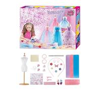 ccuzs Kids Dress Design Kit, Fashion Designer Kit, Dress Design Crafts, Mannequin Craft Kit, Girls Crafts Kit, Hands Ability Kit, Fine Motor Skills Kit, Dress Design Kits for Kids