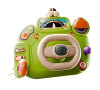 Ccuzs Kids Steering Wheel Toy, Simulated Driving Controller, Educational Pretend Play Game, Interactive Road Adventure for Youth, Teens, Family, 8.78x7.4x3.54in